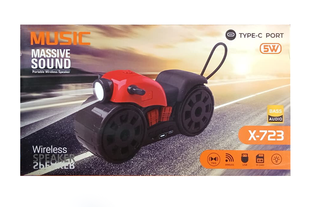 X-723 Motorcycle Shape Portable Bluetooth Speaker 5W Bass Audio